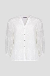 Productfoto 1 van Witte blouse met geborduurd bloemenmotief door Geisha voor Dames