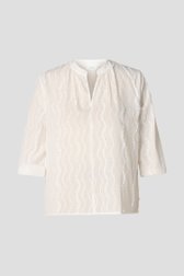 Productfoto 1 van Witte blouse met golvende ton-sur-ton strepen door Yest Curve voor Dames