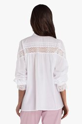 Witte blouse met kanten details van More & More voor Dames