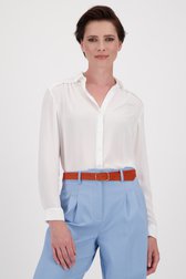Witte blouse met lange mouwen van D'Auvry voor Dames