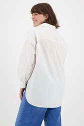 Witte blouse met lange mouwen van Fransa voor Dames