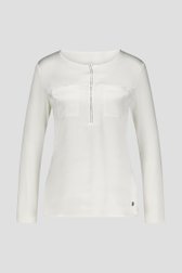 Witte blouse met strass steentjes van Barbara Lebek voor Dames