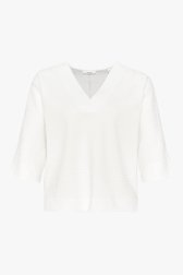 Witte blouse met V-hals van Opus voor Dames
