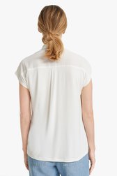 Witte blouse met V-hals  van Opus voor Dames