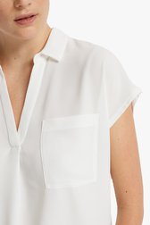 Witte blouse met V-hals  van Opus voor Dames