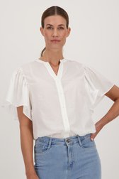 Witte blouse met vlindermouwen van More & More voor Dames