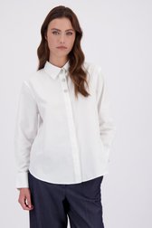 Voorkant van Witte blouse met zilveren knopen door JDY voor Dames