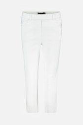 Witte broek, elastische taille - straight fit van Claude Arielle voor Dames