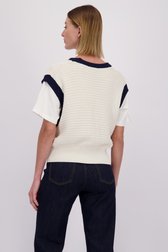 Achterkant van Witte cardigan met korte mouwen door More & More voor Dames