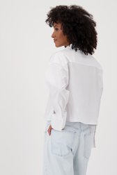 Achterkant van Witte cropped hemdblouse  door Louise voor Dames