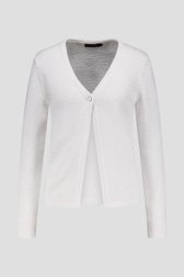 Productfoto 1 van Witte gebreide cardigan met één knoop door Claude Arielle voor Dames