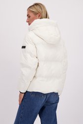 Achterkant van Witte gewatteerde jas  door Rock and Blue voor Dames