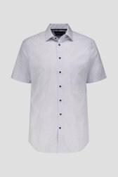 Witte hemd met blauwe print – Regular fit van Dansaert Black voor Heren