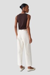 Achterkant van Witte jeans - Barrel fit  door Opus voor Dames