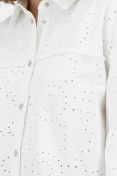 Witte jeansjas met ajour details van Only Carmakoma voor Dames