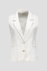 Witte mouwloze jeansvest van Louise voor Dames