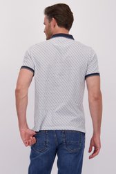 Witte polo met blauwe print van Dansaert Blue voor Heren