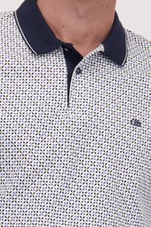 Witte polo met blauwe print van Dansaert Blue voor Heren