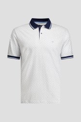 Productfoto 1 van Witte polo met fijne blauwe print  door Dansaert Blue voor Heren