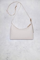 Achterkant van Witte schoudertas in gevlochten look door Laurent David voor Dames