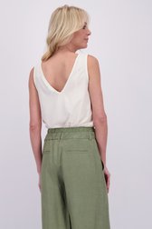 Achterkant van Witte top met dubbele V-hals door AC by Annelien Coorevits voor Dames