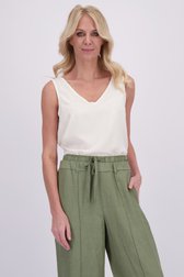 Voorkant van Witte top met dubbele V-hals door AC by Annelien Coorevits voor Dames