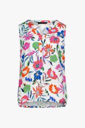Witte top met kleurrijke bloemenprint van Claude Arielle voor Dames