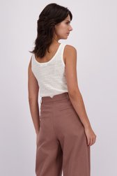 Achterkant van Witte top met strepen  door Louise voor Dames