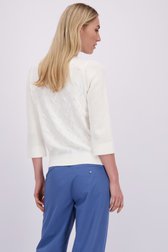 Achterkant van Witte trui met 3/4 mouwen door Liberty Island voor Dames
