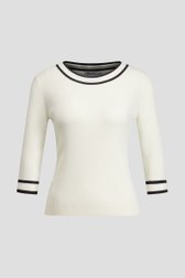 Productfoto 1 van Witte trui met driekwartmouwen door D'Auvry voor Dames