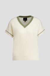 Productfoto 1 van Witte trui met korte mouwen door AC by Annelien Coorevits voor Dames