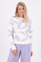 Vidéo de Pull blanc à motif violet de Liberty Loving nature pour Femmes