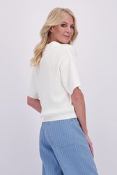 Achterkant van Witte trui met polokraag door AC by Annelien Coorevits voor Dames