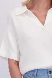 Detail van Witte trui met polokraag door AC by Annelien Coorevits voor Dames
