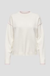 Productfoto 1 van Witte trui met roze accenten door JDY voor Dames
