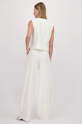 Achterkant van Witte wijde broek door D'Auvry voor Dames