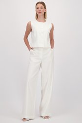 Voorkant van Witte wijde broek door D'Auvry voor Dames