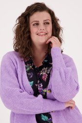 Zachte lila cardigan van Only Carmakoma voor Dames