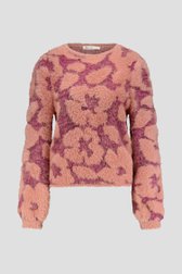 Zachte roze trui met bloemenmotief van D'Auvry voor Dames