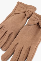 Zachte taupe handschoenen van Liberty Island voor Dames