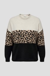 Zachte trui met animal print van Only Carmakoma voor Dames