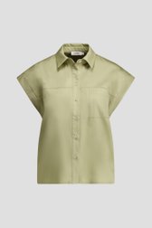 Productfoto 1 van Zachtgroene blouse met korte mouwen door Libelle voor Dames