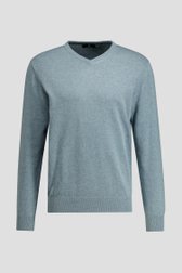 Productfoto 1 van Zeegroene trui met V-hals door Dansaert Blue voor Heren