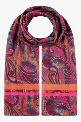 Zijdezachte sjaal met kleurrijke print van More & More voor Dames