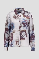 Productfoto 1 van Zilvergrijze blouse met aquarelprint door Geisha voor Dames