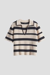 Zwart-beige gebreid truitje van Opus voor Dames