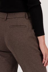 Zwart-bruine geklede broek van Opus voor Dames