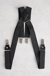 Voorkant van Zwart-grijze bretellen door Liberty Island voor Heren
