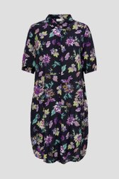 Zwart kleedje met kleurrijke bloemenprint van Only Carmakoma voor Dames