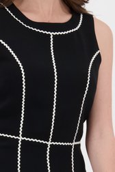 Zwart kleedje met witte details van D'Auvry voor Dames